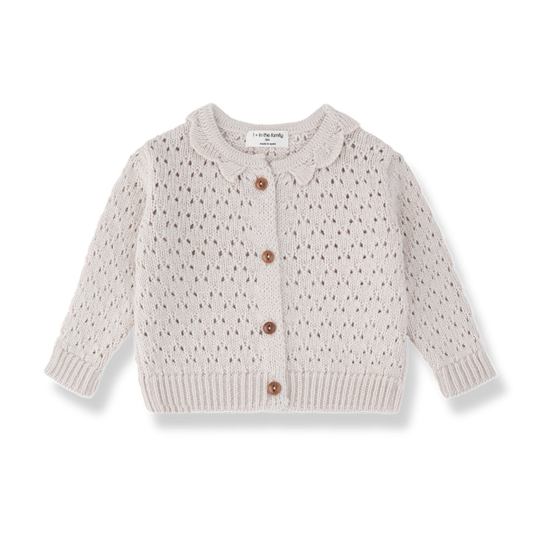 1+ in the family Nimes Girly Cardigan - Rice