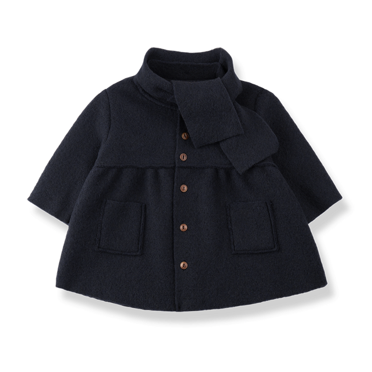 1+ in the family Gorizia Girly Coat w/Scarf - Blue
