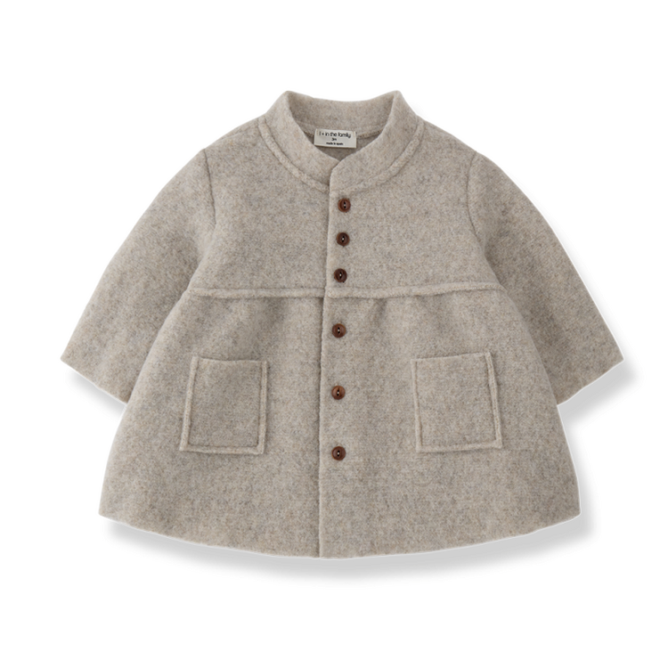 1+ in the family Gorizia Girly Coat w/Scarf - Beige
