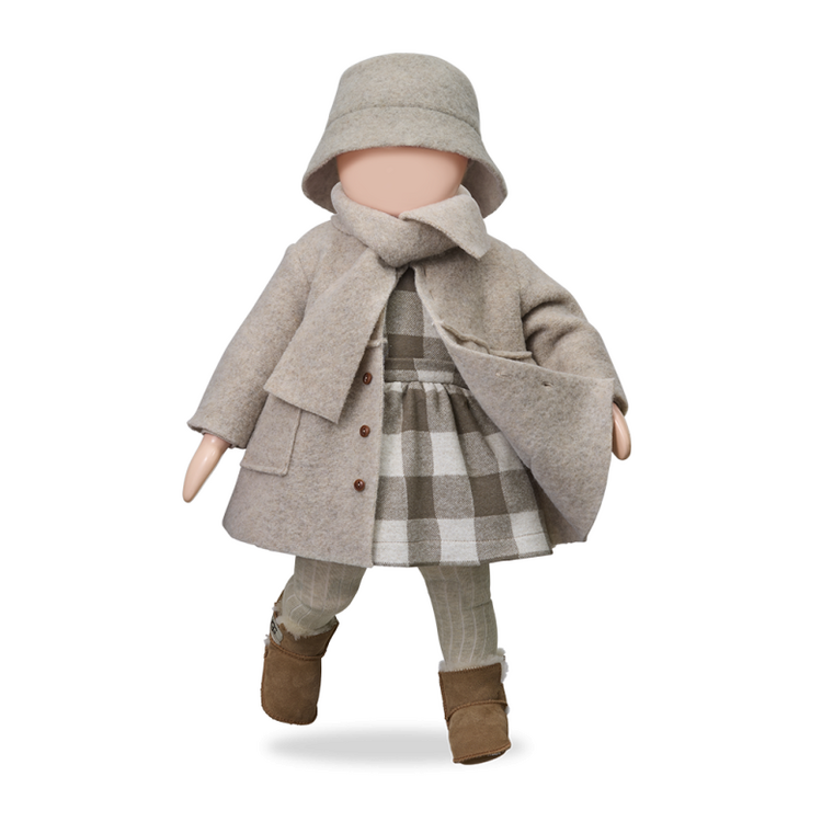 1+ in the family Gorizia Girly Coat w/Scarf - Beige