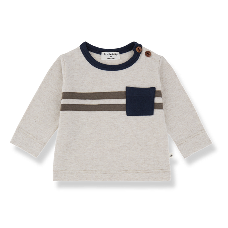 1+ in the family Palermo Pocket T-shirt - Rice