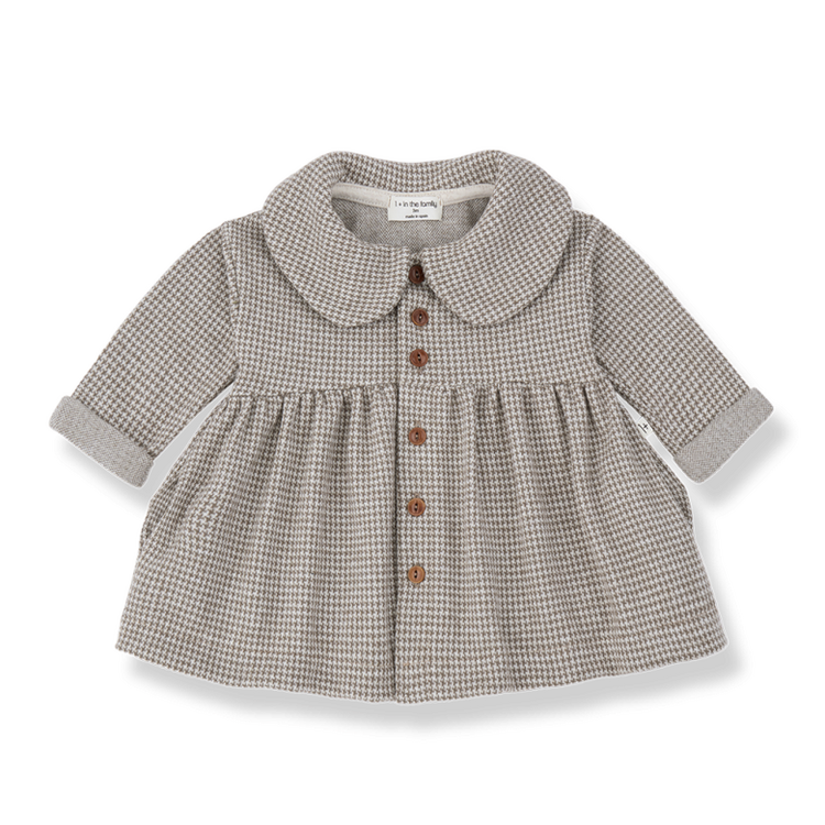 1+ in the family Salerno Collar Dress - Dark Taupe