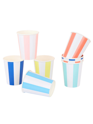 Meri Meri Beach Striped Cups