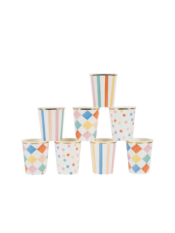 Meri Meri Kleurrijke Bekertjes - 8pieces
