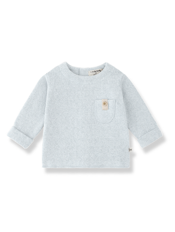1+ in the family Brantes L.Sleeve Pocktet T-shirt - Ciel