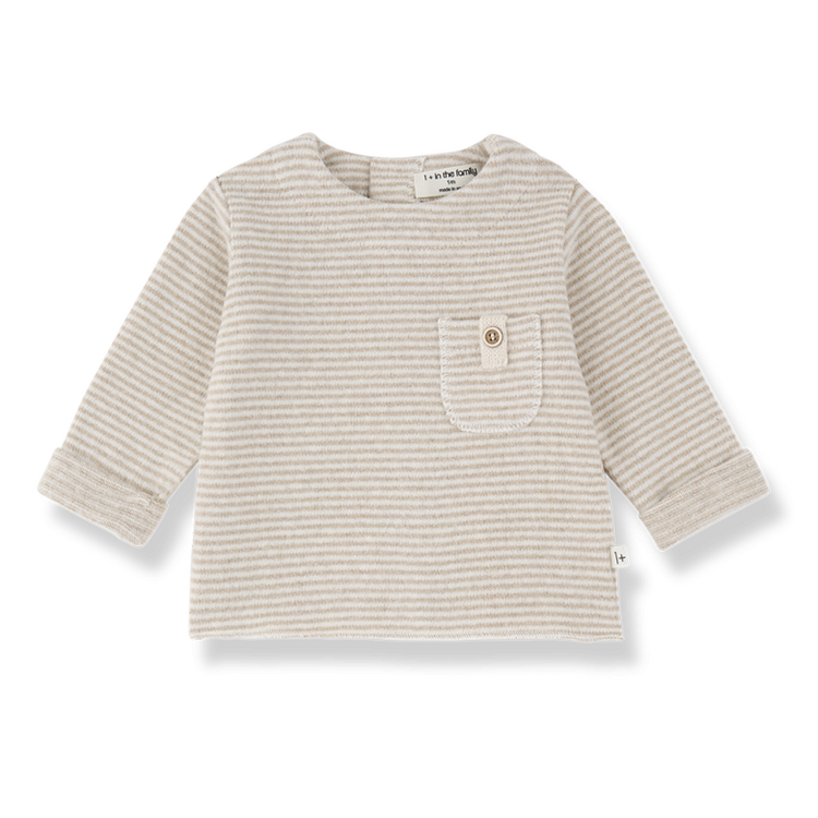 1+ in the family Belfort L.Sleeve Pocket T-shirt - Beige