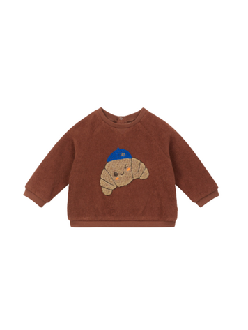 Arsène & Les Pipelettes Sweat Croissant - Marron