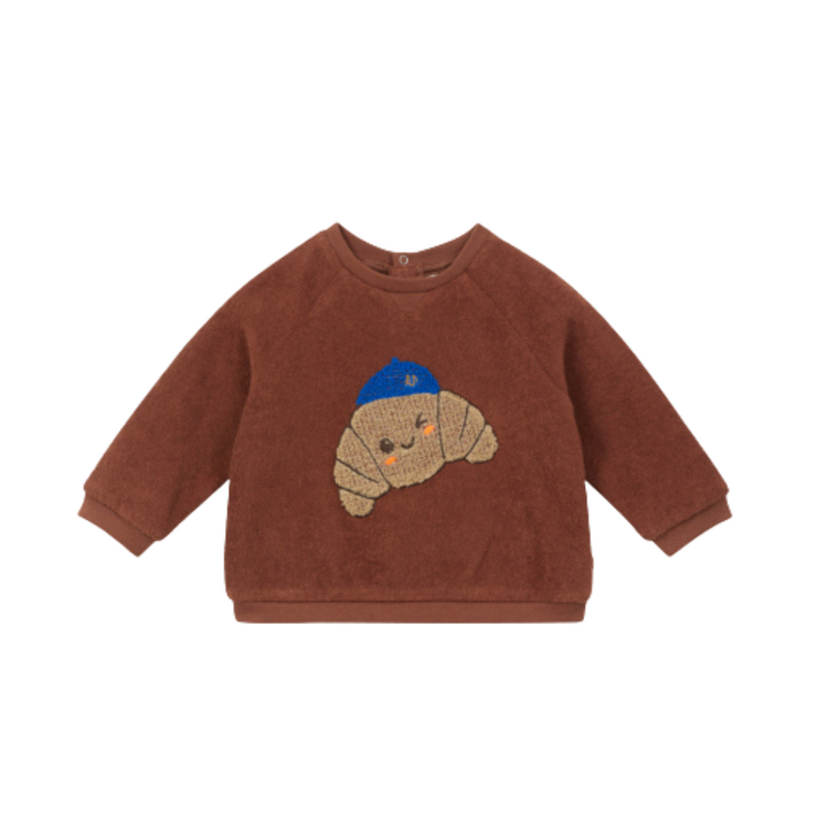 Arsène & Les Pipelettes Sweat Croissant - Marron