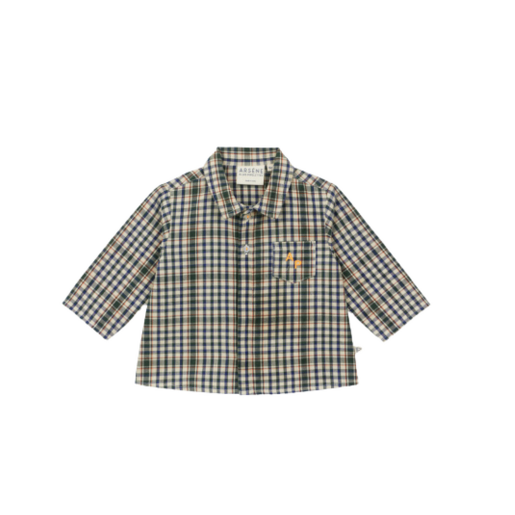 Arsène & Les Pipelettes Blouse Carreaux - Vert