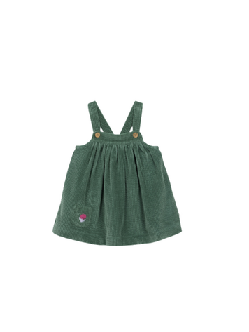 Arsène & Les Pipelettes Robe Velours - Vert