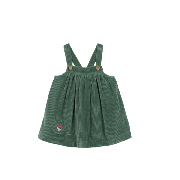 Arsène & Les Pipelettes Robe Velours - Vert