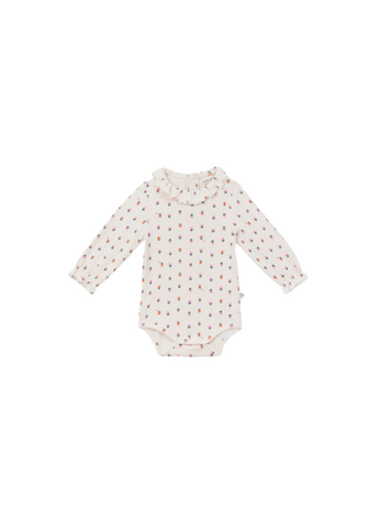 Arsène & Les Pipelettes Body Mini Fleurs - White