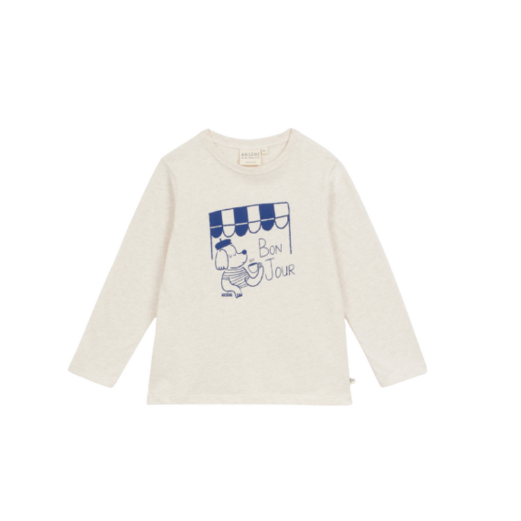 Arsène & Les Pipelettes T-shirt Bonjour - Sable Chine