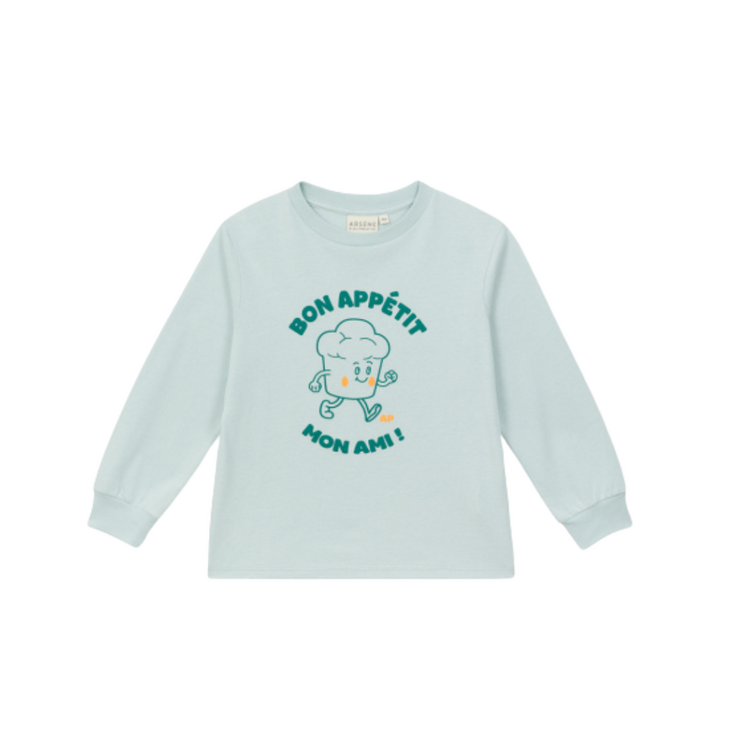 Arsène & Les Pipelettes T-shirt Bon Appetit Mon Ami - Ice