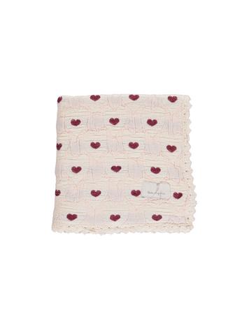 Bebe Organic Love Blanket - Heart Motif