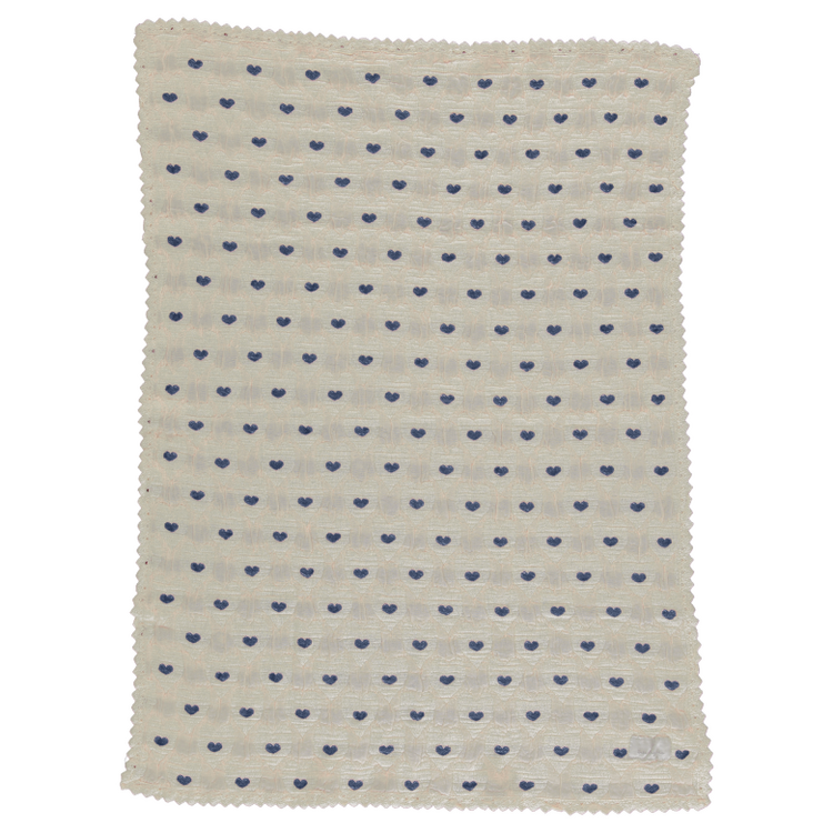 Bebe Organic Love Dekentje - Blue Heart Motif