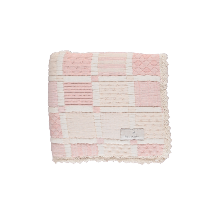 Bebe Organic Mai Dekentje - Mauve Patchwork