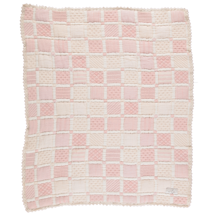 Bebe Organic Mai Blanket - Mauve Patchwork