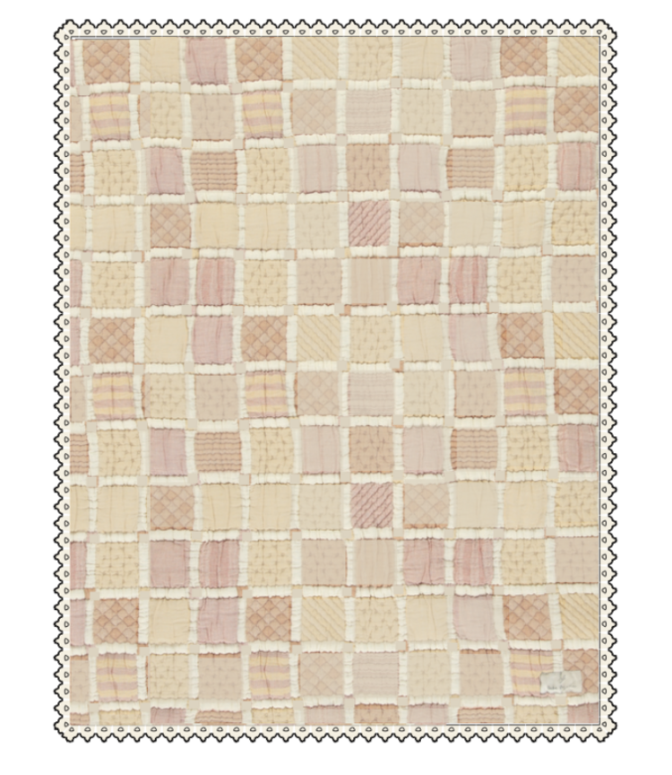 Bebe Organic Mai Blanket - Taupe Patchwork