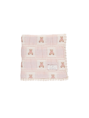 Bebe Organic Teddy Blanket - Mauve Teddy Patchwork