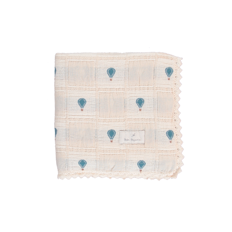 Bebe Organic Balloon Dekentje - Sand Patchwork