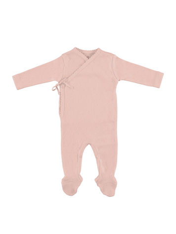 Bebe Organic Bebe Wrap Overall - Blush Pointelle