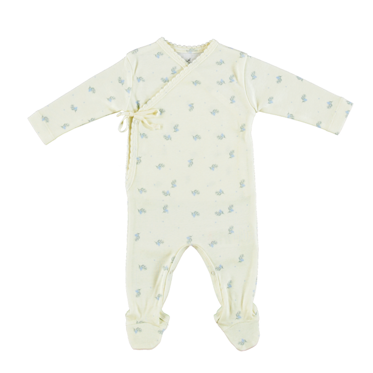 Bebe Organic Aaron Wrap Overall - Blue Branch