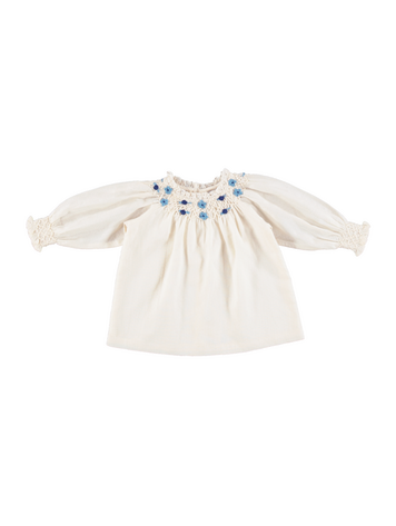 Bebe Organic Celestia Baby Blouse - Natural Dobby