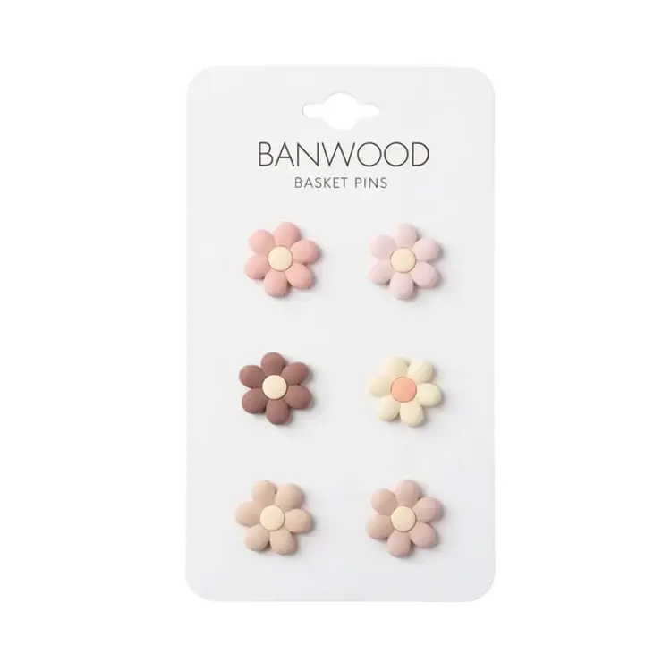 Banwood Mandje Pins - Flowers