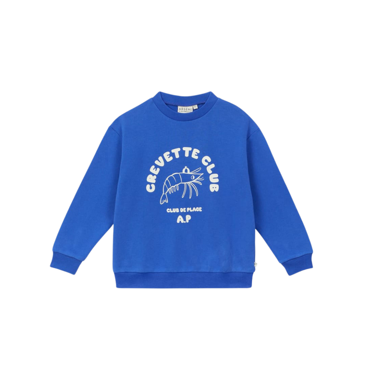 Arsène & Les Pipelettes Sweat Crevette Club - Cobalt