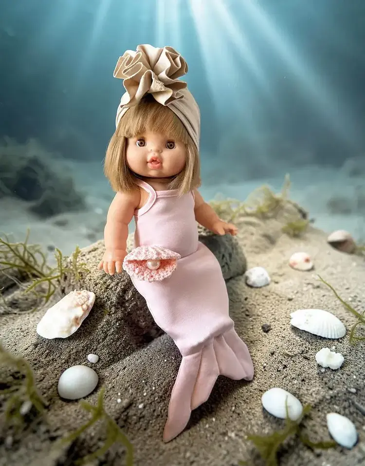 Minikane Les P'tits Déguiz - Mermaid Doll Outfit Rose