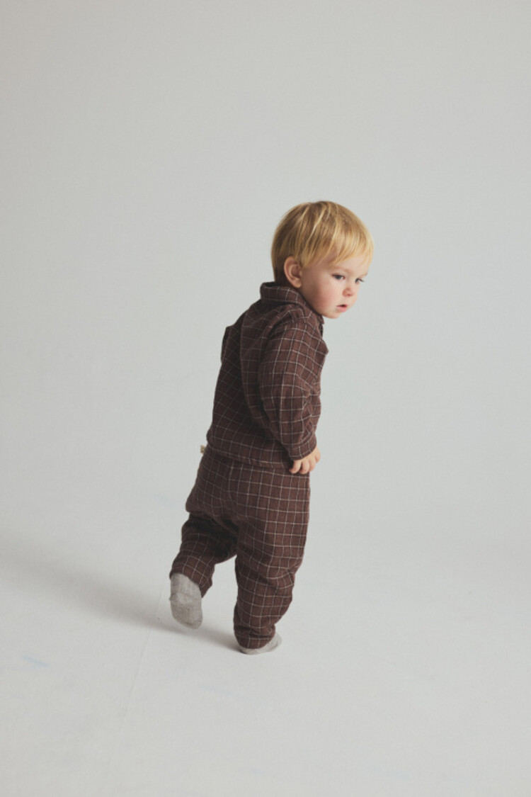 COZMO Kobe Textured Baby Pants - Brown