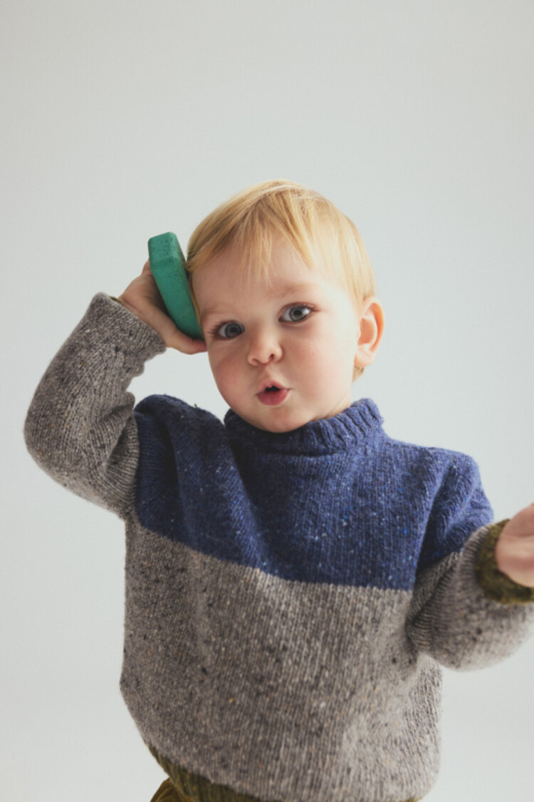 COZMO Tigris Baby Sweater - Navy Grey