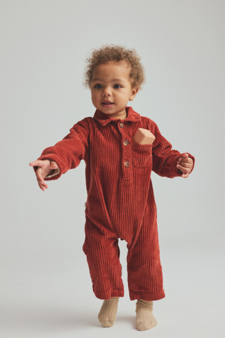 COZMO Blaia Corduroy Baby Jumpsuit  - Ginger