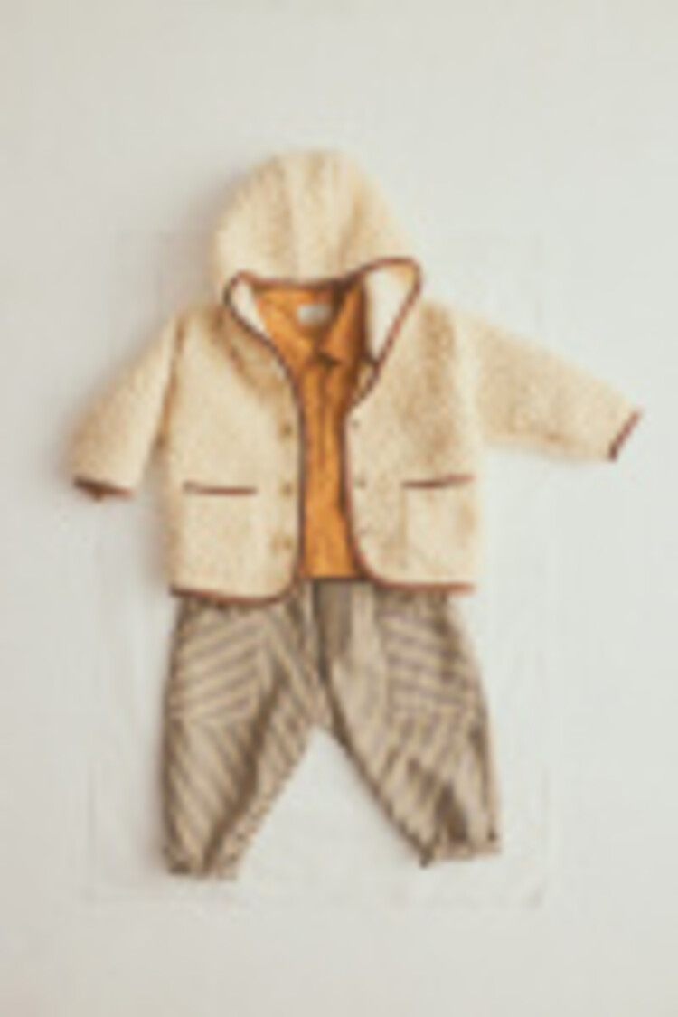 COZMO Nepal Striped Baby Pants - Stone