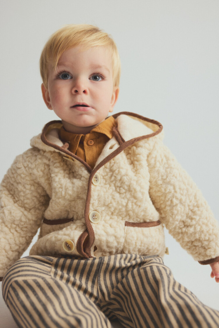 COZMO Nepal Striped Baby Pants - Stone