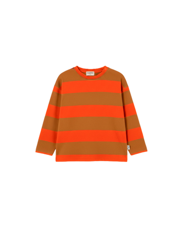 COZMO Basic Striped Baby T-shirt - Spicy Orange