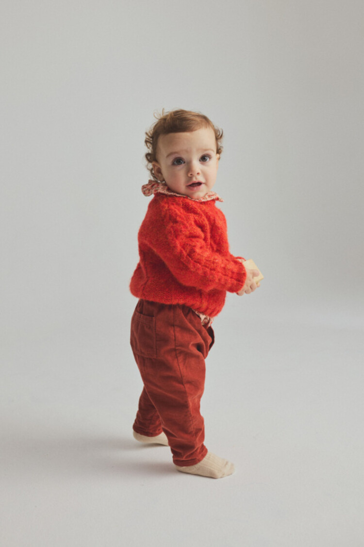 COZMO Alba Baby Sweater - Spicy Orange