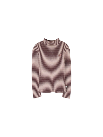 Jenest Tara Turtle Neck LS T-shirt - Rose Bordeaux
