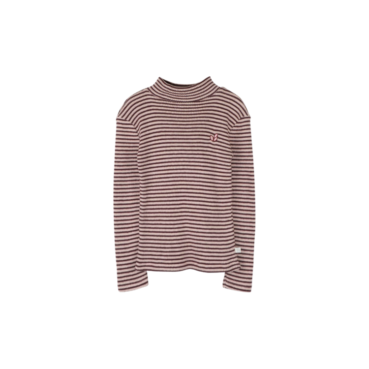 Jenest Tara Turtle Neck LS T-shirt - Rose Bordeaux