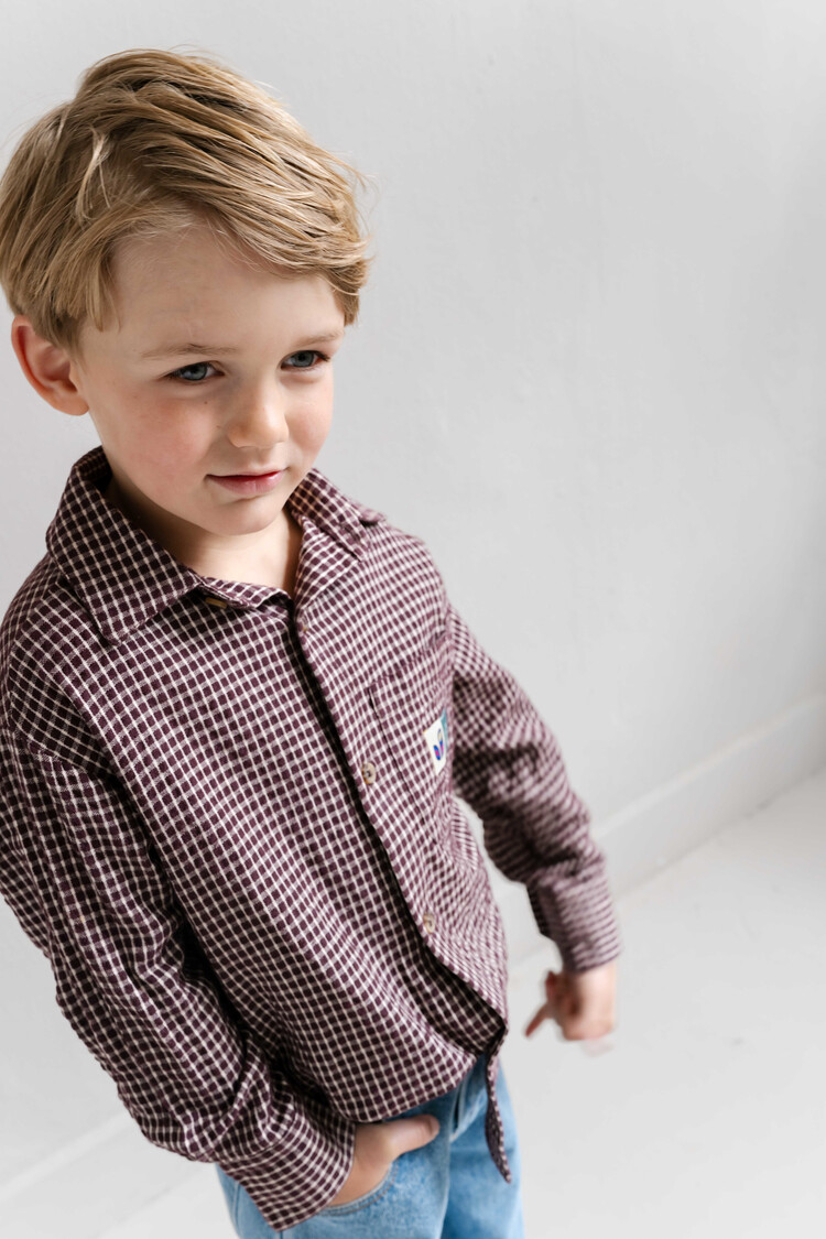 Jenest Scott Shirt - Cherry Bordeaux/Vintage Rose