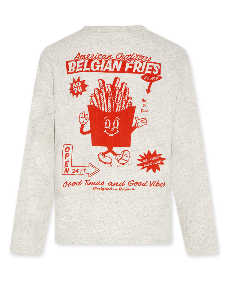 American Outfitters Ben T-shirt Fries - Grey Melange