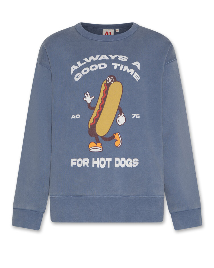 American Outfitters Oscar Sweater Hot Dog - Denim Blue