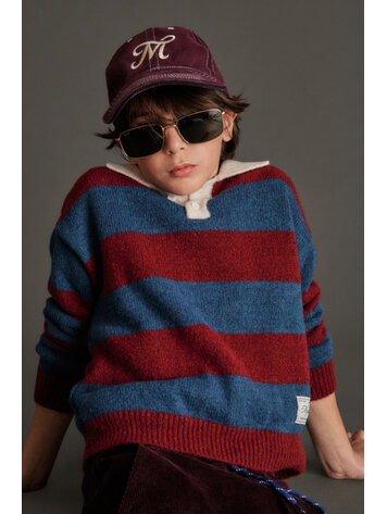 Mipounet Polo Andrea - Blue/Aubergine