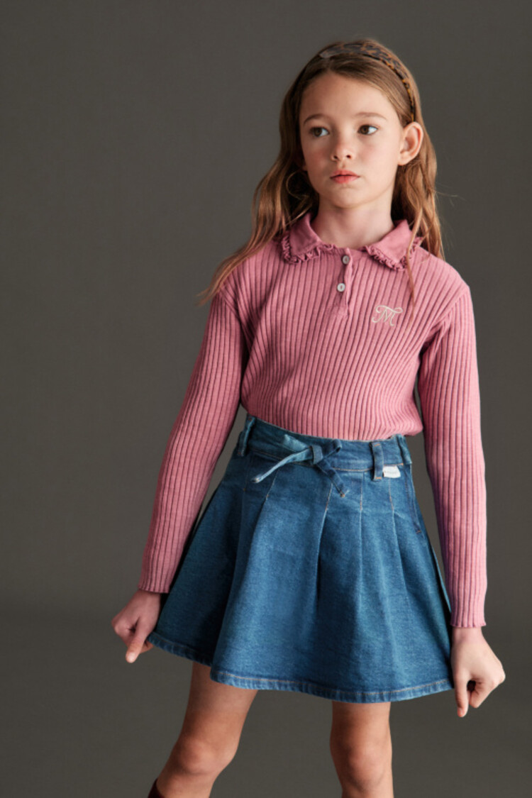 Mipounet Juliette Pleated Mini Skirt - Blue