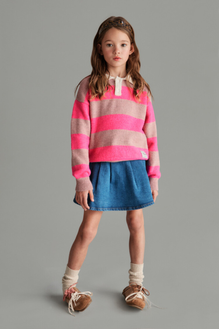 Mipounet Juliette Pleated Mini Skirt - Blue
