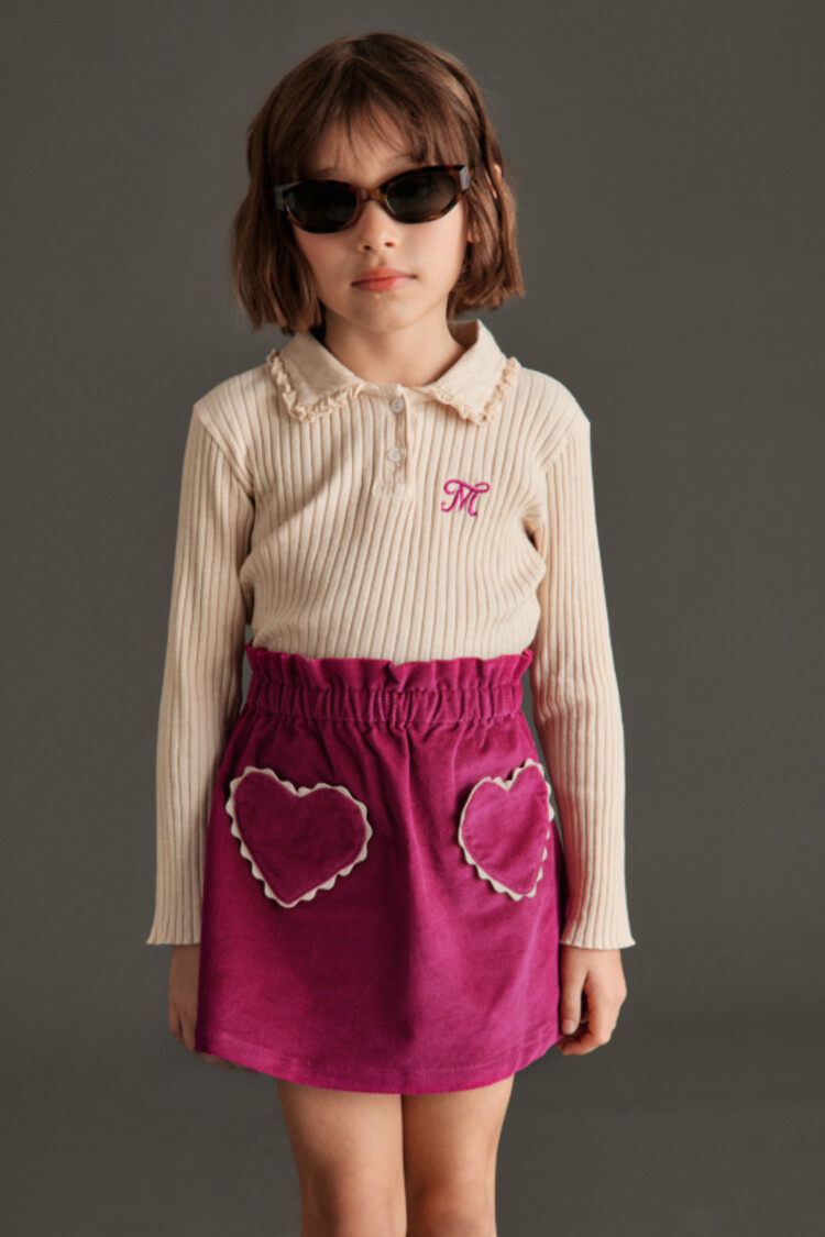 Mipounet Clotide Velvet Skirt - Magenta