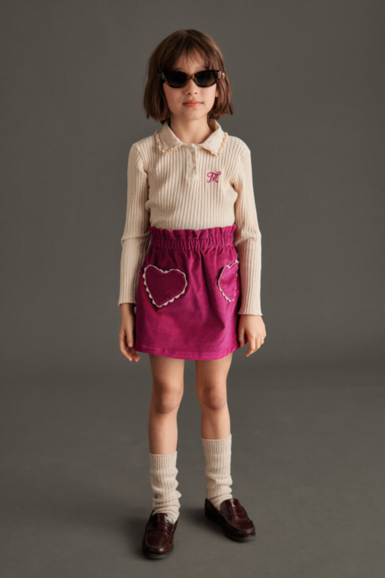 Mipounet Clotide Velvet Skirt - Magenta