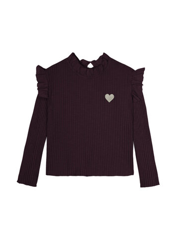 Mipounet Charlotte Flammé T-shirt - Aubergine