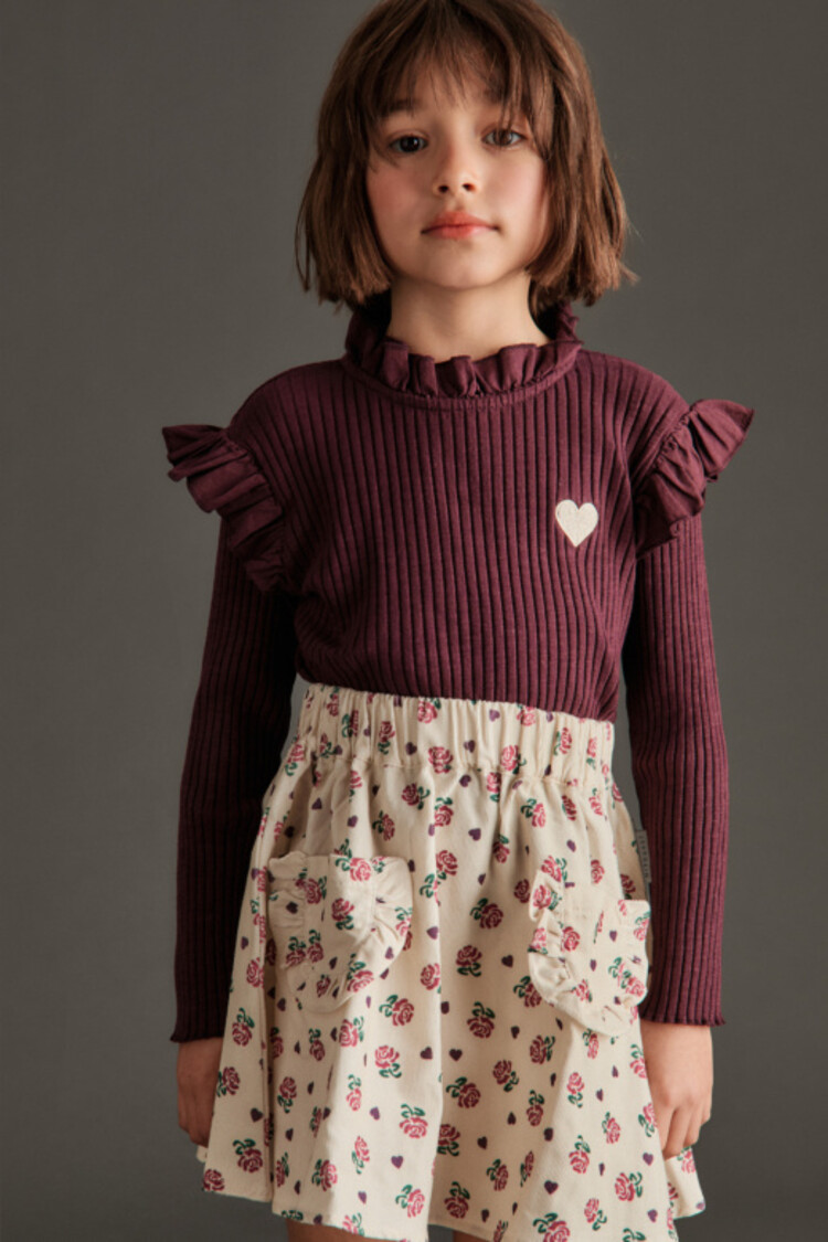Mipounet Charlotte Flammé T-shirt - Aubergine